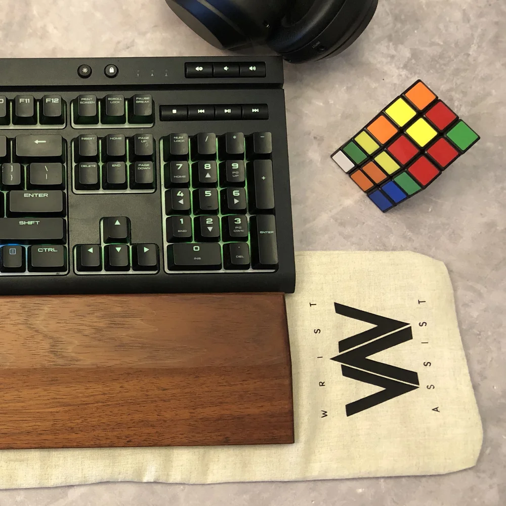 Wrist Assist Keyboard Palm Rest — Walnut