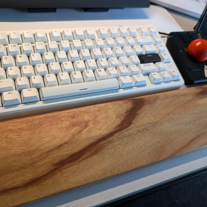 Arthur's desk setup with Wrist Assist palm rest