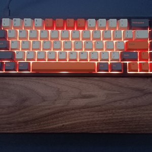 Bailey's desk setup with Wrist Assist palm rest